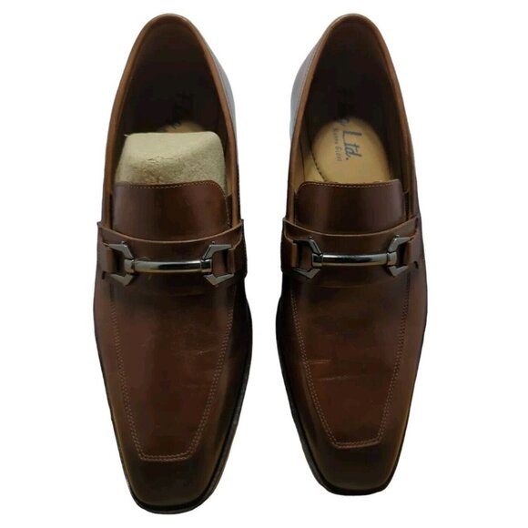 Flag LTD. Men's Noble Bit Leather Brown Loafer Dress Shoes SZ 8.5 - Picture 2 of 6